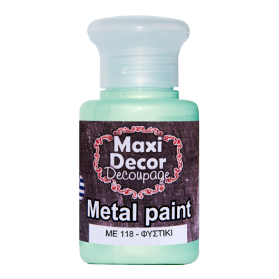Ακρυλικό Μεταλλικό Χρώμα 60ml Maxi Decor Φυστικί ΜE118_ME118060